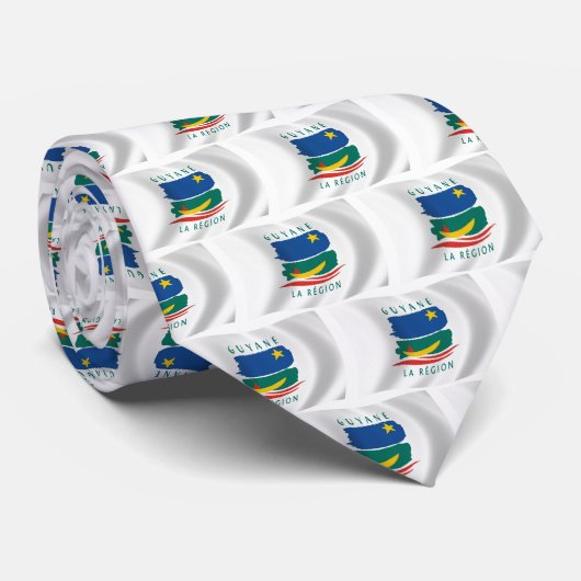 Vlag van Frans-Guyana stropdas (Opgerold)