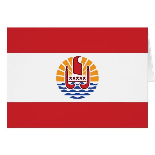 Vlag van Frans-Polynesië (Voorkant Horizontaal)