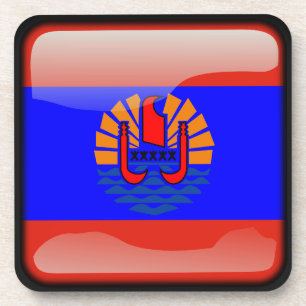 Vlag van Frans-Polynesië Bier Onderzetter
