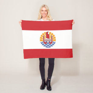 Vlag van Frans-Polynesië Fleece Deken