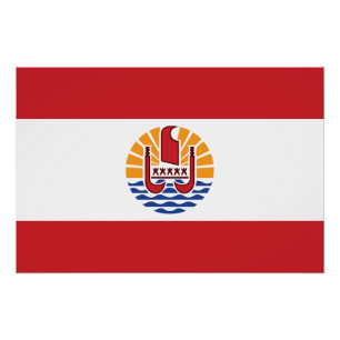 Vlag van Frans-Polynesië Perfect Poster