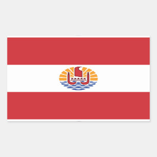Vlag van Frans-Polynesië Rechthoekige Sticker