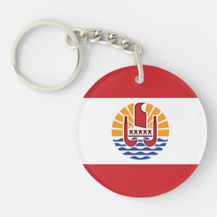 Vlag van Frans-Polynesië Sleutelhanger