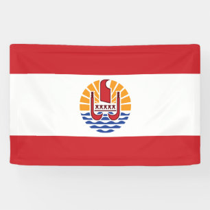 Vlag van Frans-Polynesië Spandoek