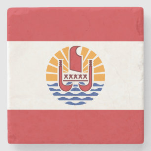 Vlag van Frans-Polynesië Stenen Onderzetter