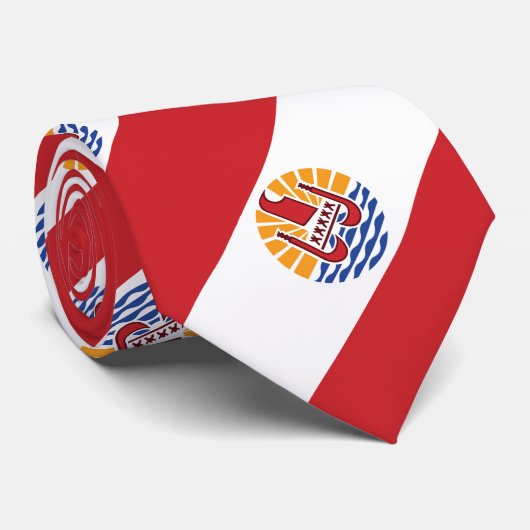 Vlag van Frans-Polynesië Stropdas (Opgerold)