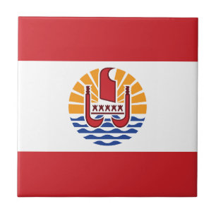 Vlag van Frans-Polynesië Tegeltje