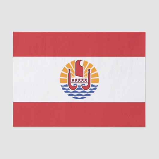 Vlag van Frans-Polynesië Tissuepapier (Voorkant)