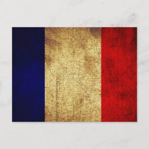 Vlag van Franse Grunge Briefkaart