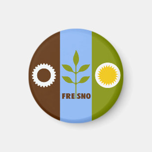 Vlag van Fresno, Californië Magneet