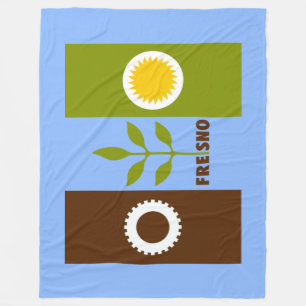 Vlag van Fresno Fleece Dekbed Deken