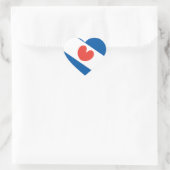 Vlag van Friesland Hart Sticker (Tas)