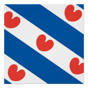 Vlag van Friesland Perfect Poster