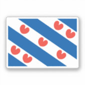 Vlag van Friesland Sticker (Voorkant)