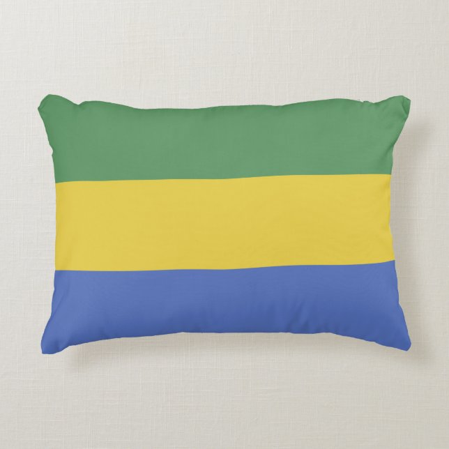 vlag van Gabon Accent Kussen (Voorkant)