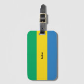 Vlag van Gabon Bagagelabel (Voorkant (verticaal))