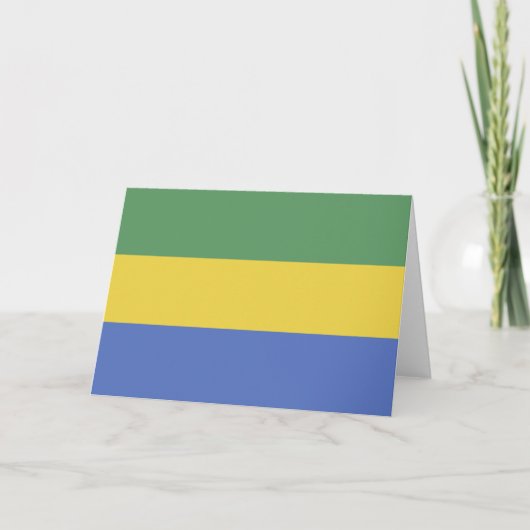 vlag van Gabon Bedankkaart (Voorkant)