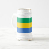 Vlag van Gabon Bierpul (Voorkant links)