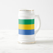 Vlag van Gabon Bierpul (Voorkant rechts)
