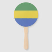 vlag van Gabon Handwaaier (Achterkant)