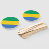 Vlag van Gabon Handwaaier (Niet-gemonteerd)