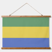 vlag van Gabon Hangend Wandkleed (Voorkant 2)