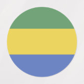 vlag van Gabon Labels (Design 1)