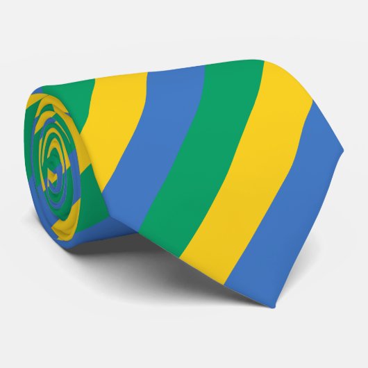 Vlag van Gabon Stropdas (Opgerold)