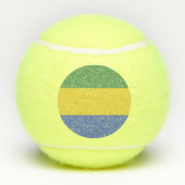 vlag van Gabon Tennisballen (Achterkant)