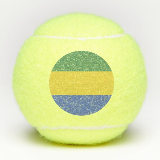 vlag van Gabon Tennisballen (Voorkant)