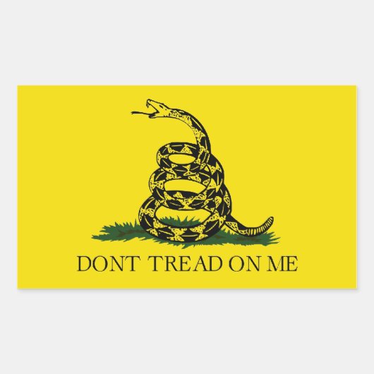 Vlag van Gadsden - Leer me niet aan Rechthoekige Sticker (Voorkant)
