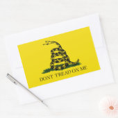 Vlag van Gadsden - Leer me niet aan Rechthoekige Sticker (Envelop)