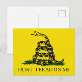 Vlag van Gadsden (niet op mij lezen) (slangenvlag) Briefkaart (Voorkant / Achterkant)