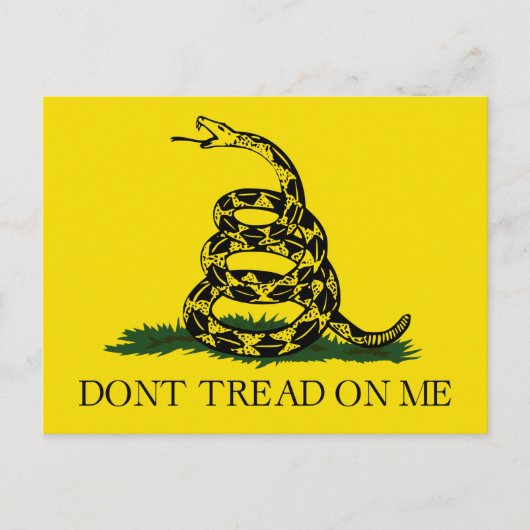 Vlag van Gadsden (niet op mij lezen) (slangenvlag) Briefkaart (Voorkant)