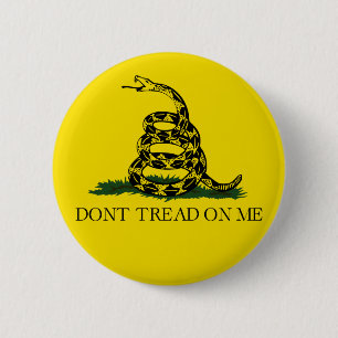 Vlag van Gadsden (niet op mij lezen) (slangenvlag) Ronde Button 5,7 Cm