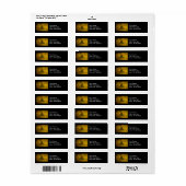 Vlag van Gadsden op de oude houten korrel Etiket (Full Sheet)