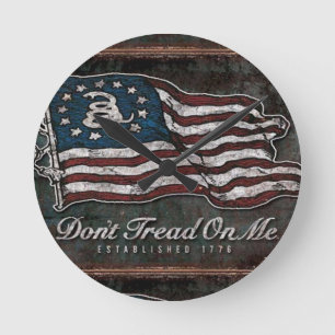 vlag van gadsden - vrijheid of dood ronde klok