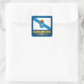 Vlag van Galicië Vierkante Sticker (Tas)