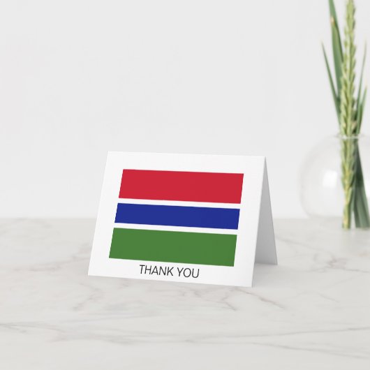 Vlag van Gambia Bedankkaart (Voorkant)