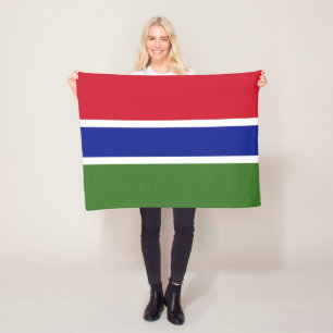 Vlag van Gambia Fleece Deken