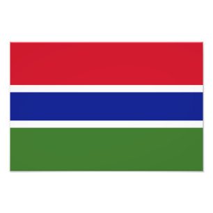 Vlag van Gambia Foto Afdruk
