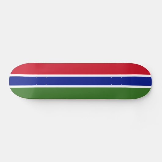 Vlag van Gambia Skateboard (Horizontaal)