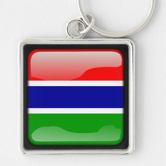 Vlag van Gambia Sleutelhanger (Voorkant)