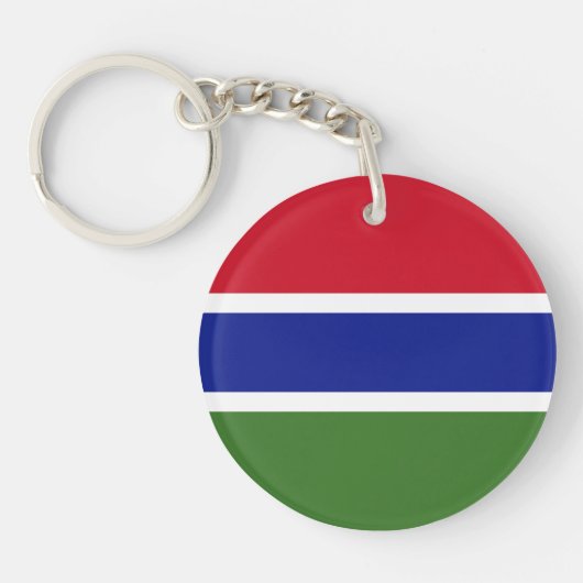 Vlag van Gambia Sleutelhanger (Voorkant)