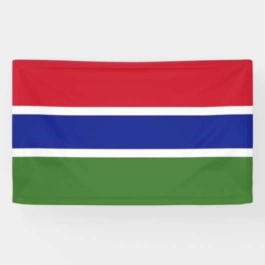 Vlag van Gambia Spandoek (Horizontaal)