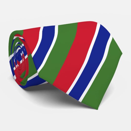 Vlag van Gambia Stropdas (Opgerold)
