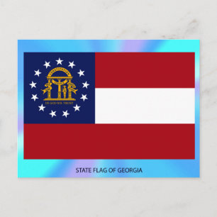 Vlag van Georgia Briefkaart