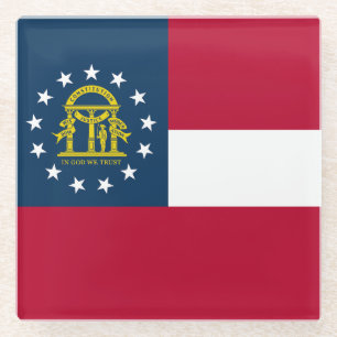 Vlag van Georgia Glazen Onderzetter