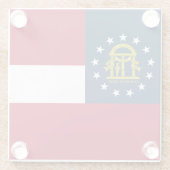 Vlag van Georgia Glazen Onderzetter (Achterkant)