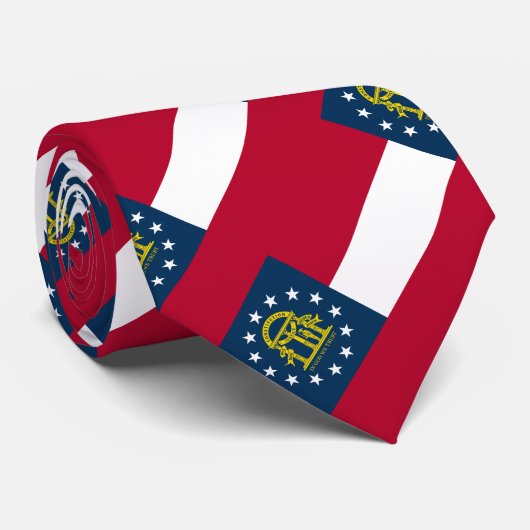 Vlag van Georgia Stropdas (Opgerold)
